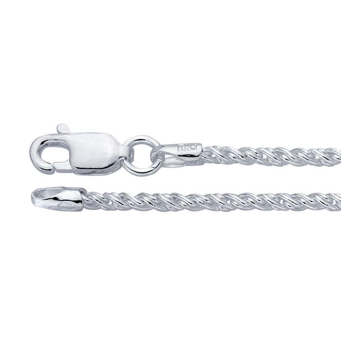 reverse rope chain with a lobster clasp